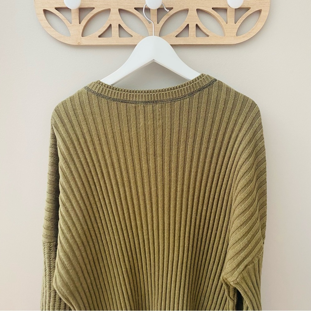 BDG by Urban Outfitters Oversized High Low Sweater Green Sz Small - Picture 7 of 8